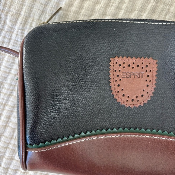 Esprit Black and Brown Vintage Neutral Small Crossbody Bag - Picture 2 of 6